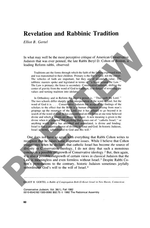 Revelation and Rabbinic Tradition