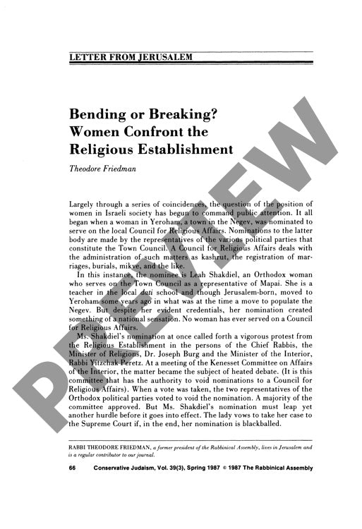 Bending or Breaking Women Confront the R