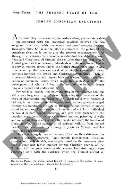 The Present State of the Jewish Christia