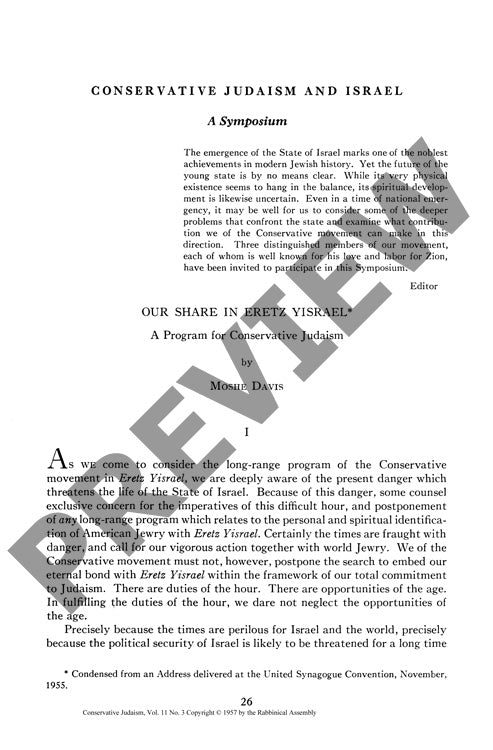 Our Share in Eretz Yisrael a Symposium