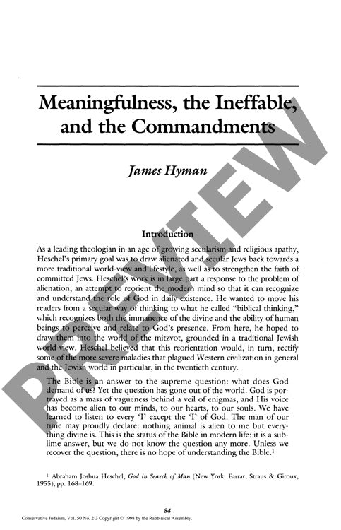 Meaninfulness the Ineffable and the Comm