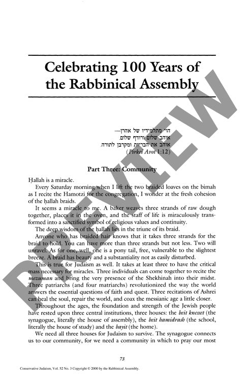 Celebrating Years of the Rabbinical