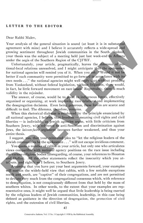 Letters to the Editor