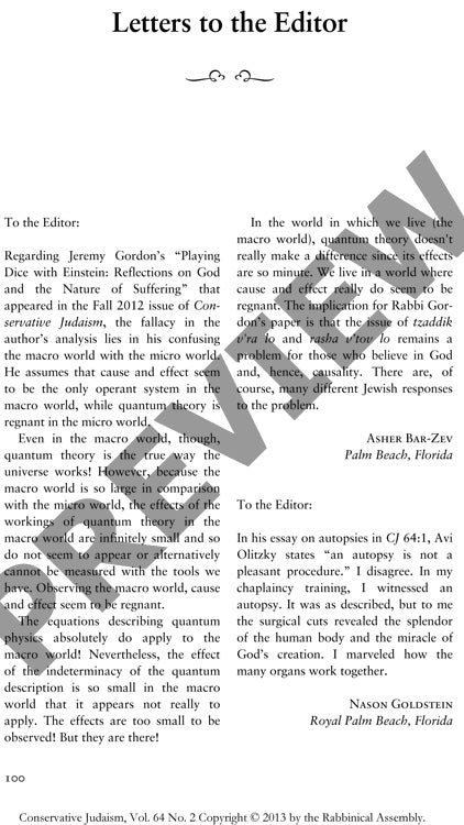 Letters to the Editor