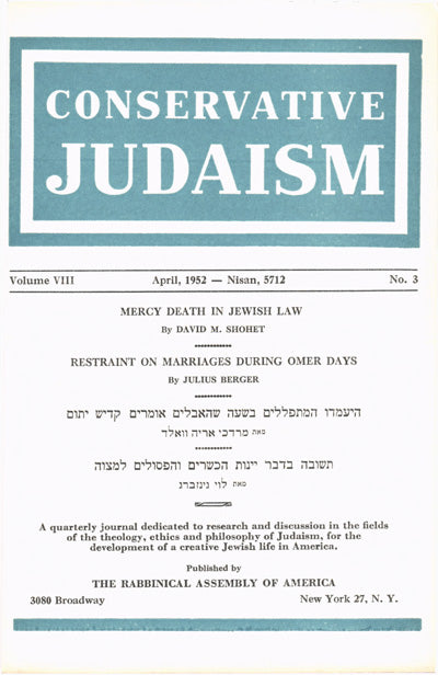 Mercy Death in Jewish Law