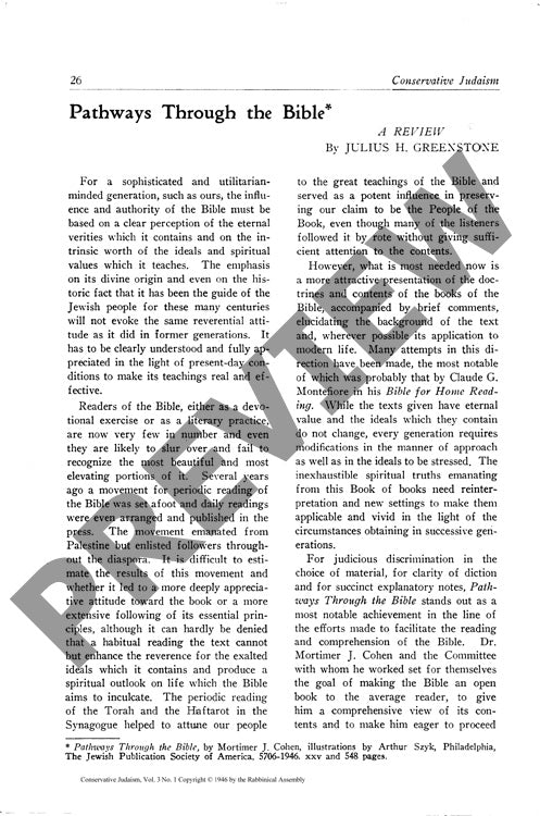 Pathways Through the Bible a Review