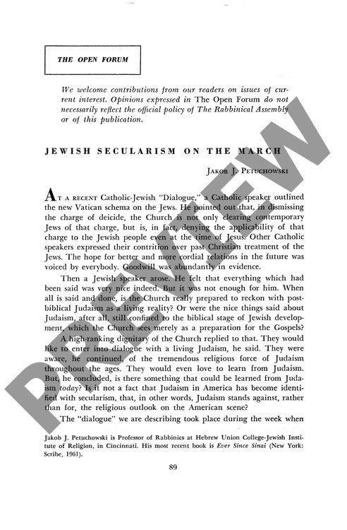 Jewish Secularism on the March