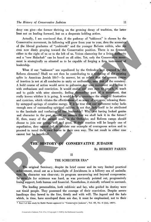 The History of Conservative Judaism Part