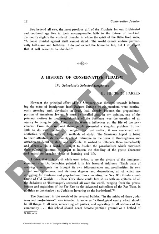 The History of Conservative Judaism Part