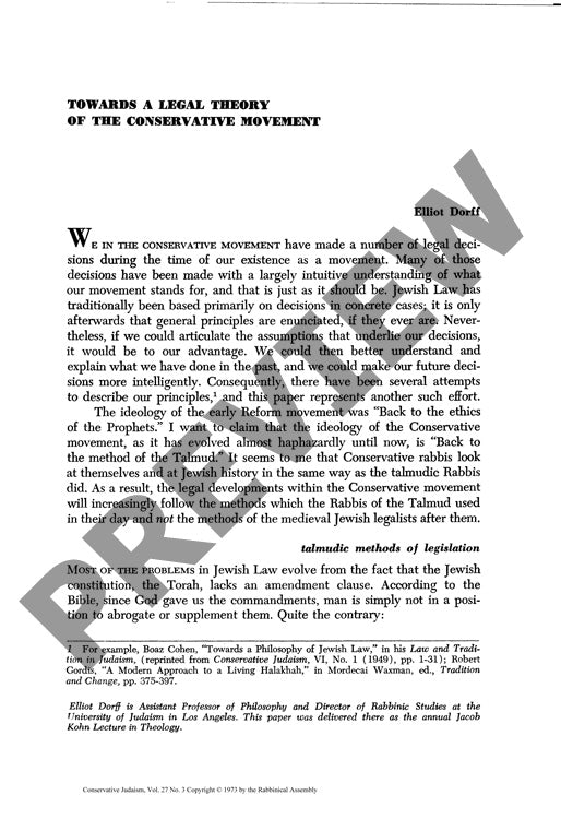 Towards a Legal Theory of the Conservati