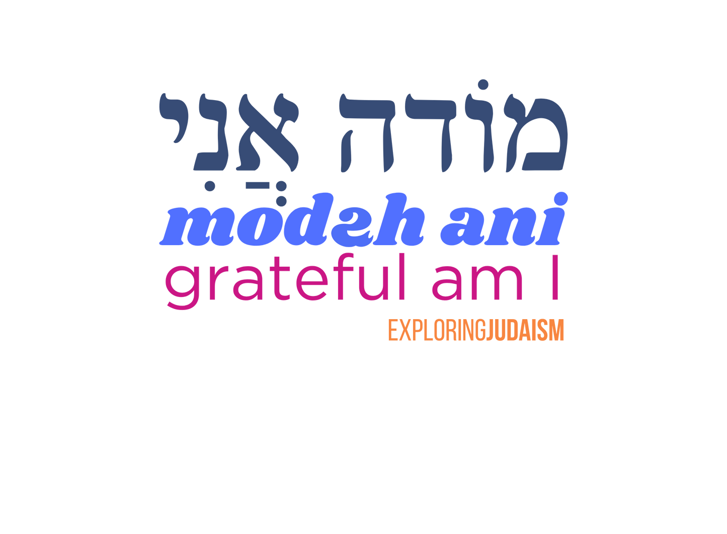 Modxh Ani Cup of Gratitude Mug by Exploring Judaism
