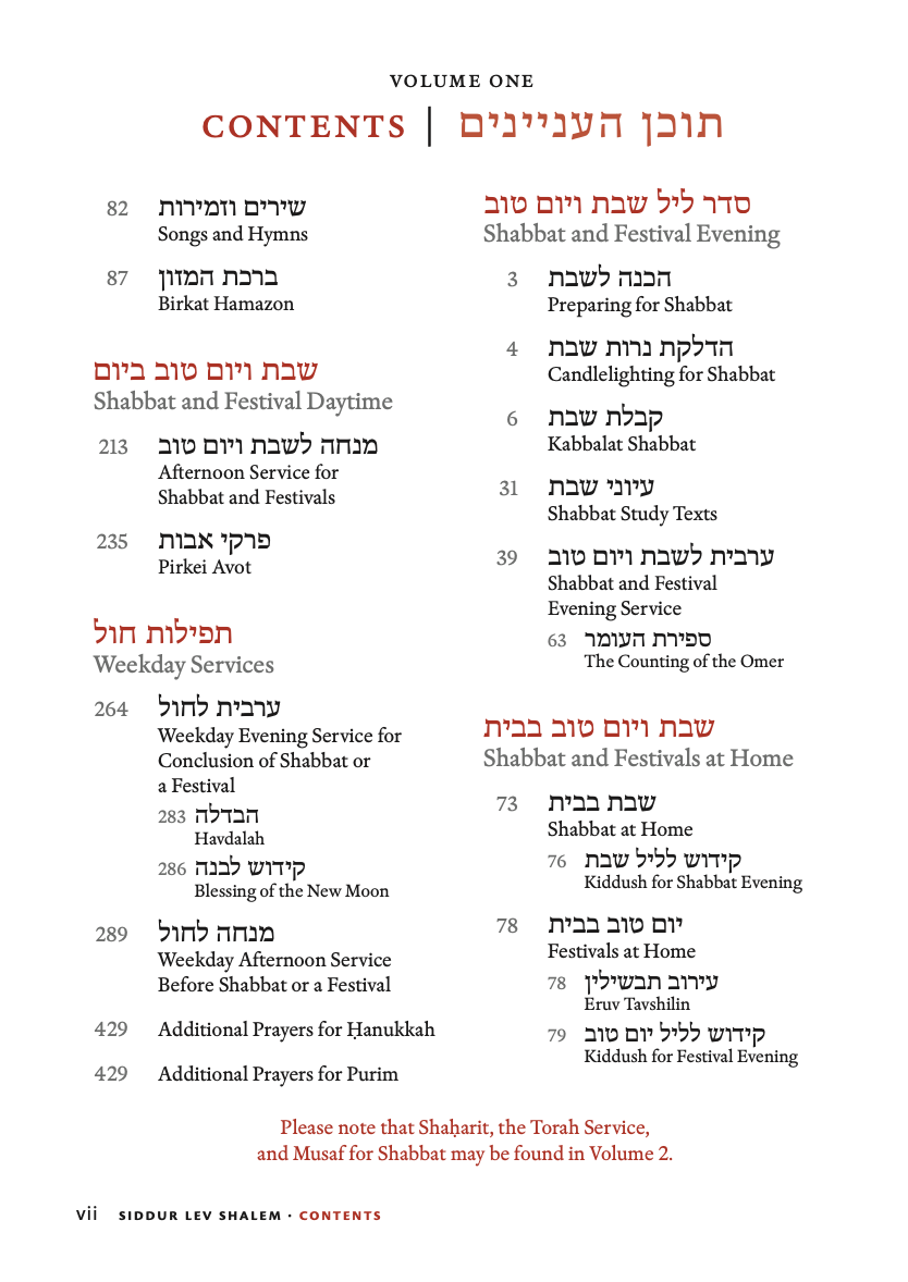 Siddur Lev Shalem for Shabbat & Festivals (Large Print)