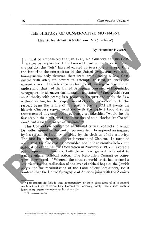 The History of Conservative Movement The