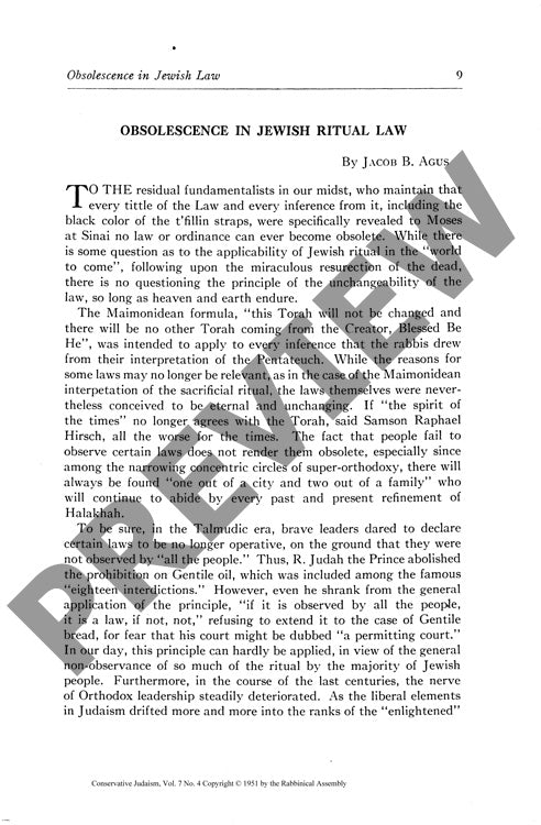 Obsolescence in Jewish Ritual Law