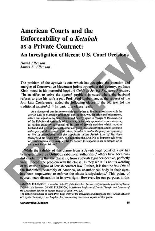 American Courts and the Enforceability O