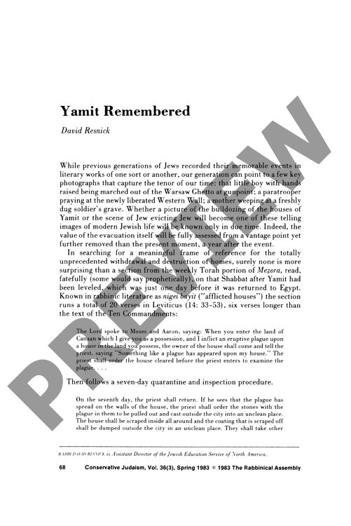 Yamit Remembered