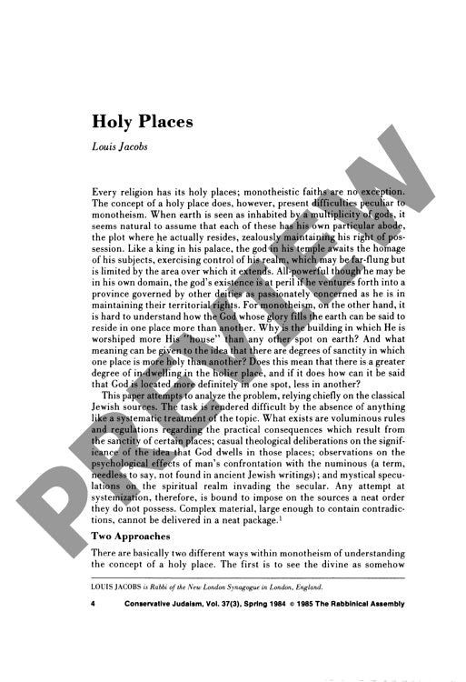 Holy Places
