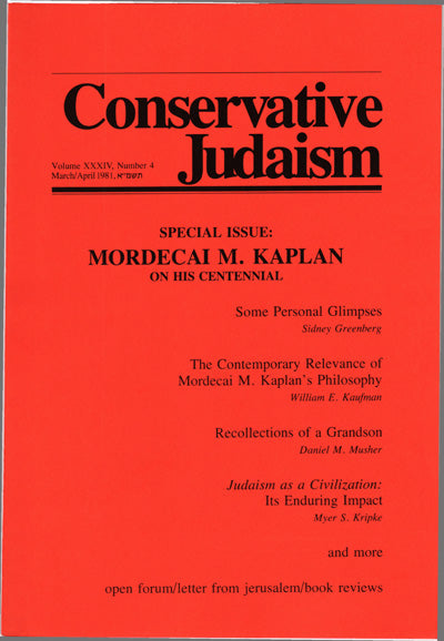Mordecai Kaplan - Some personal glimpses