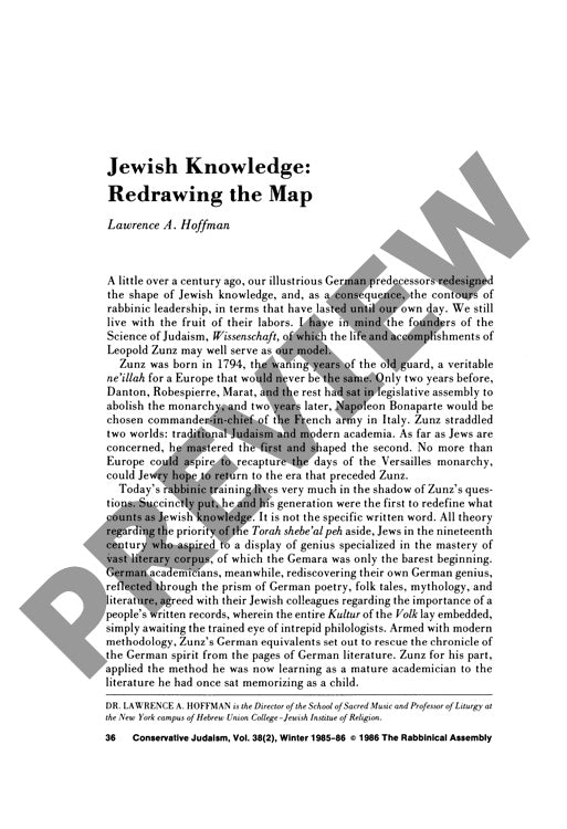 Jewish Knowledge Redrawing the Map