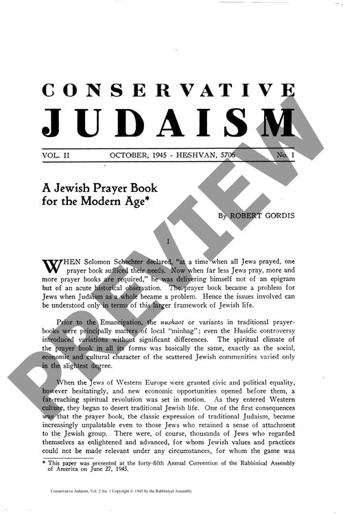 A Jewish Prayer Book for Modern Age
