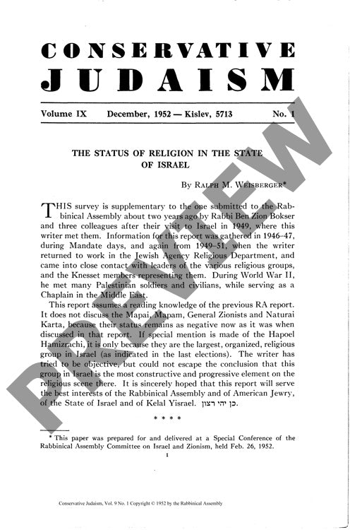 The Status of Religion in the State of I