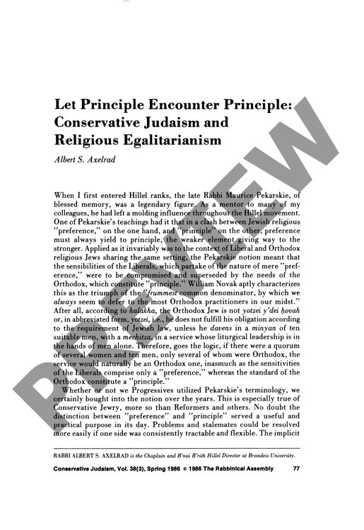 Let Principle Encounter Principle Conser