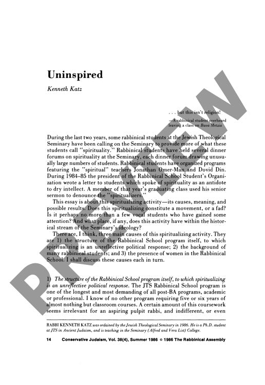 Uninspired