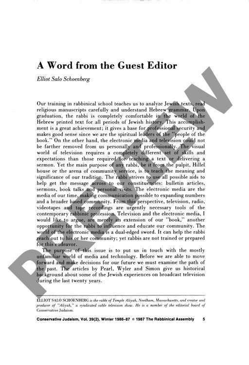 A Word from the Guest Editor