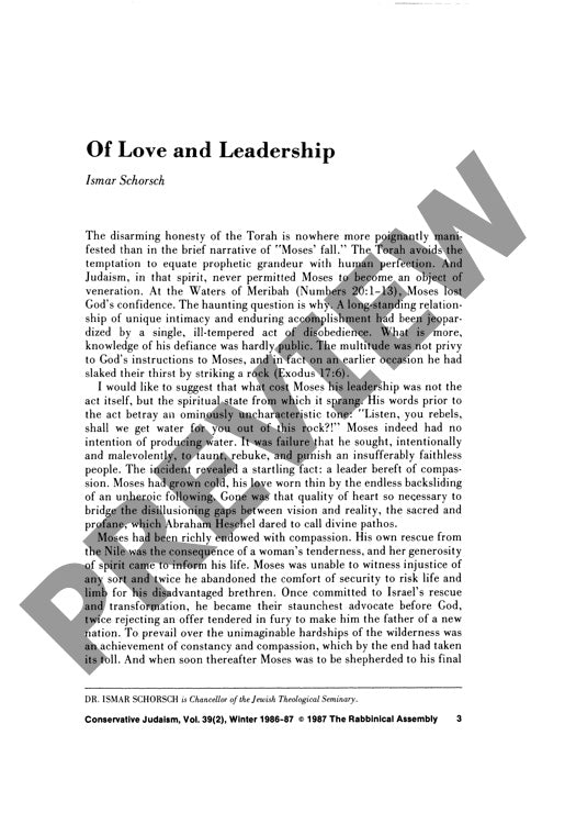 Of Love and Leadership