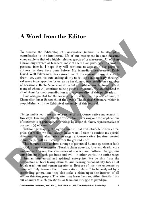 A Word from the Editor