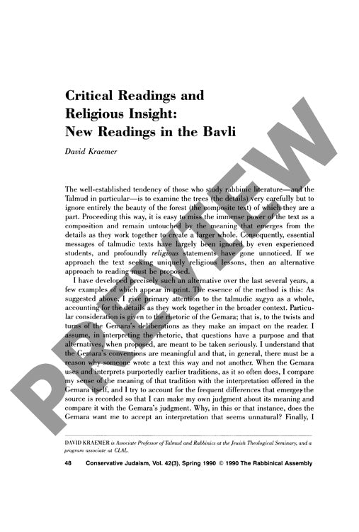 Religious Insight New Readings in the Ba