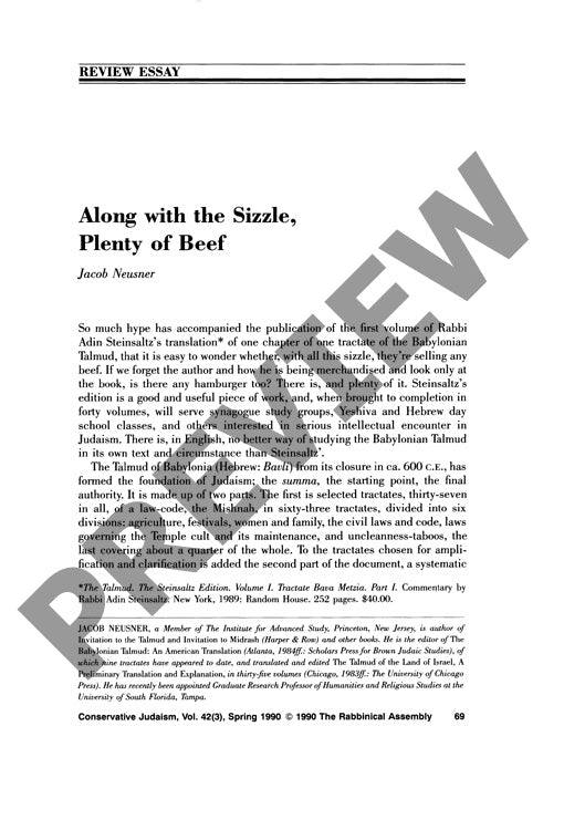 Along with the Sizzle Plenty of Beef Rev