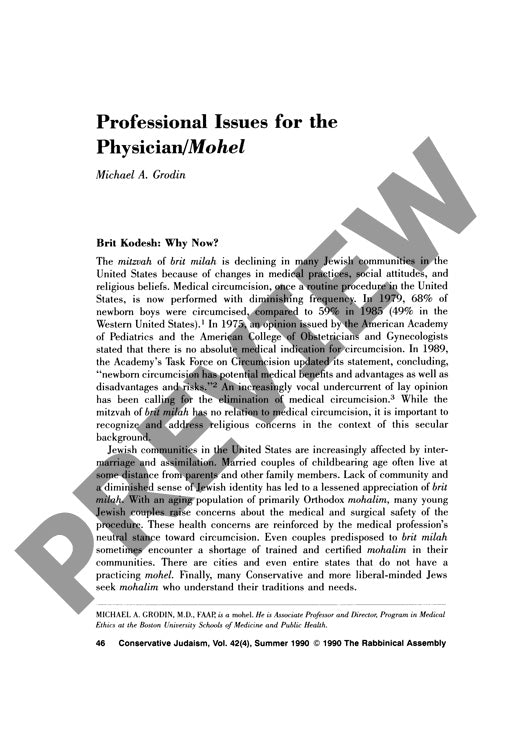 Professional Issues for the Physician Mo