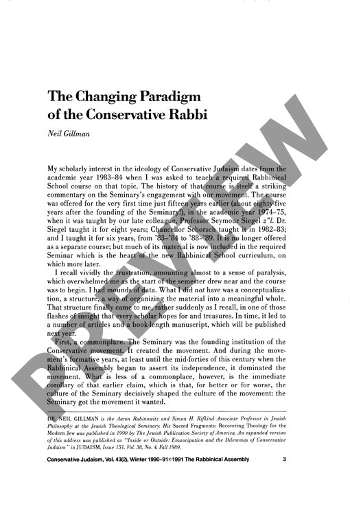 The Changing Paradigm of the Conservativ
