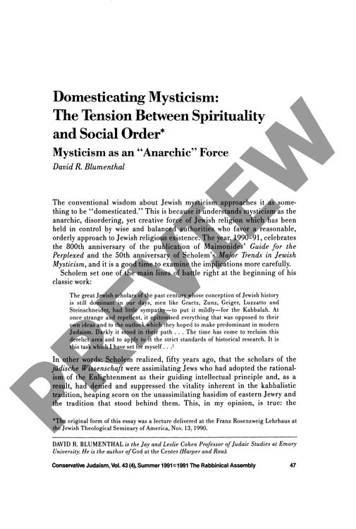 The Tension Between Spirituality and Soc