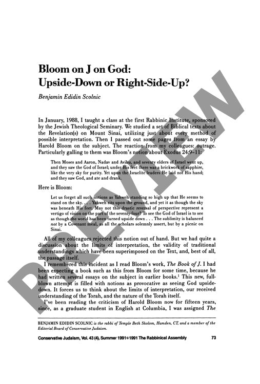 Bloom on J on God Upside Down or Right S