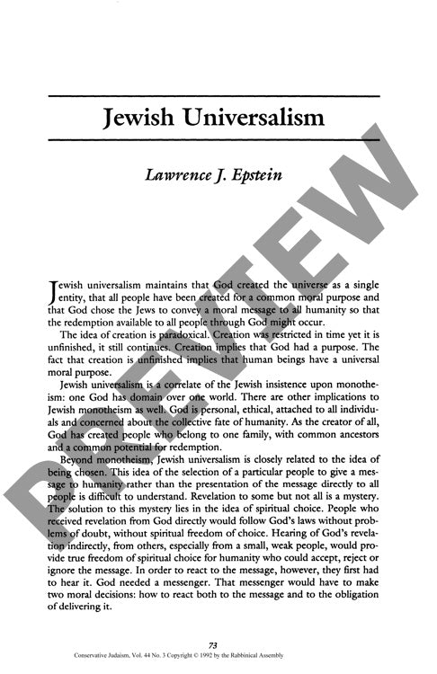 Jewish Universalism