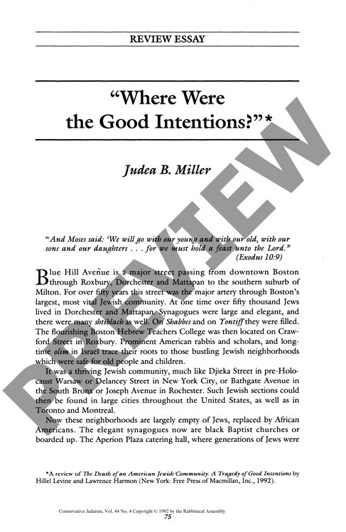 Where Were the Good Intentions Review Es