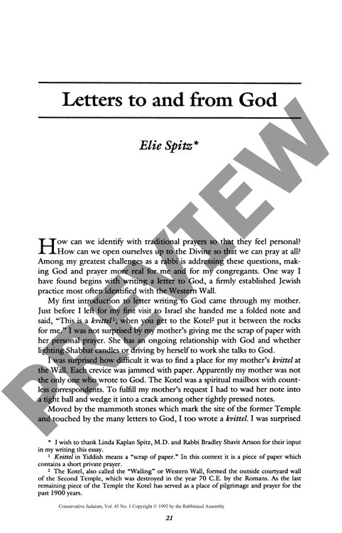 Letters to and from God