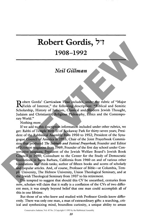 Robert Gordis