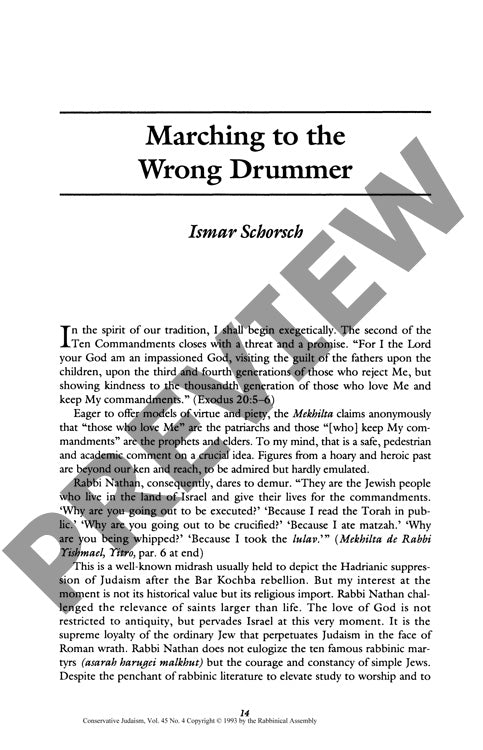 Marching to the Wrong Drummer