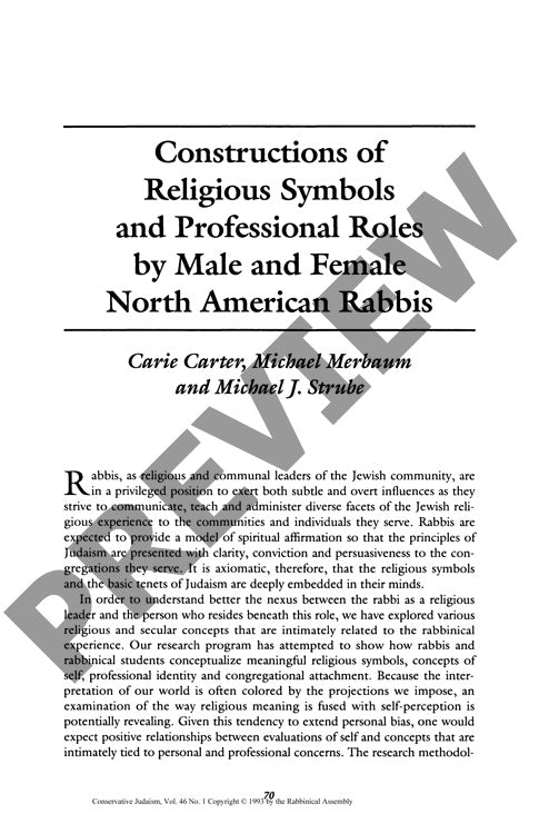 Constructions of Religious Symbols and P