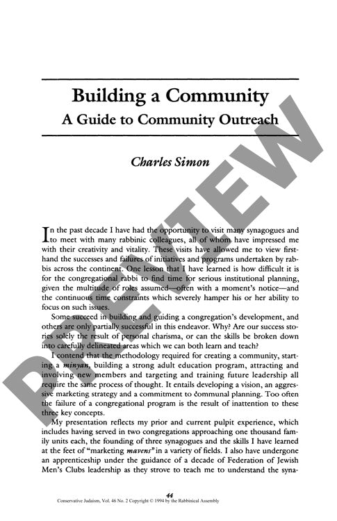 Building a Community a Guide to Communit