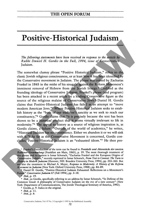 Positive Historical Judaism