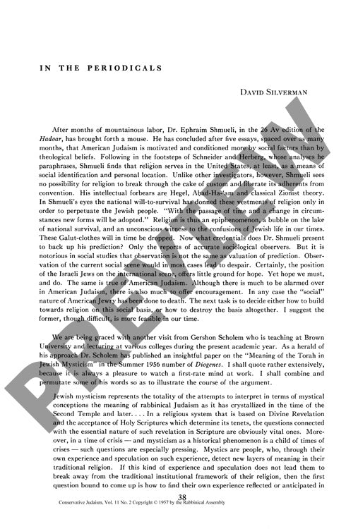 In the Periodicals