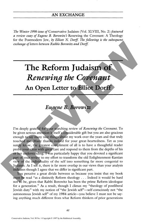 The Reform Judaism of Renewing the Coven