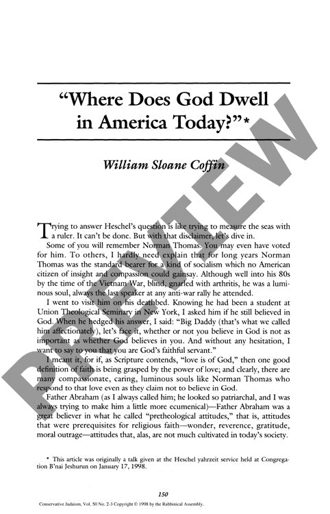 Where Does God Dwell in America Today