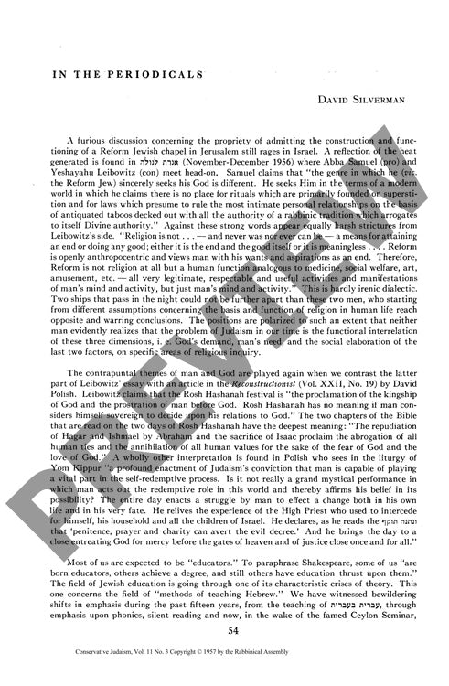 In the Periodicals