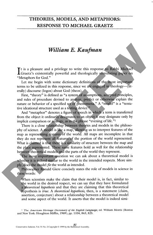 Theories Models and Metaphors Response T