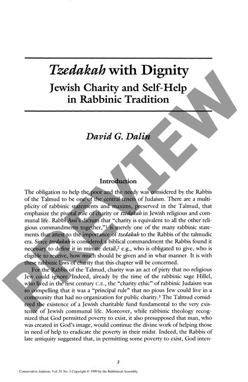 Tzedakah with Dignity Jewish Charity And